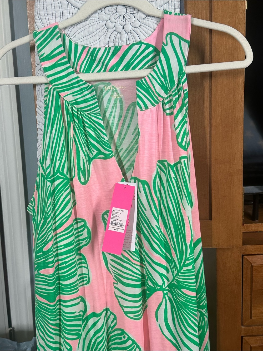Lilly Pulitzer Pink and Green Midi Dress